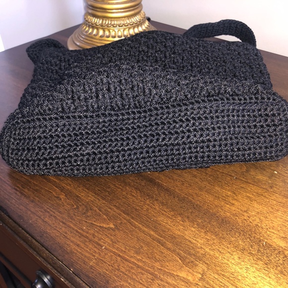 EUC The Sak Black Crochet Full Zip Purse - Picture 7 of 12